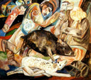 The Hog by Pavel Filonov — hand-painted abstract oil painting reproduction on canvas