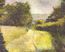 The Hollow Way by Georges Seurat — forest oil painting wall art, Impressionism