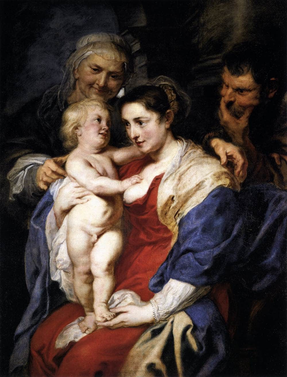 The Holy Family with St. Anne by Peter Paul Rubens — hand-painted cultural oil painting reproduction on canvas
