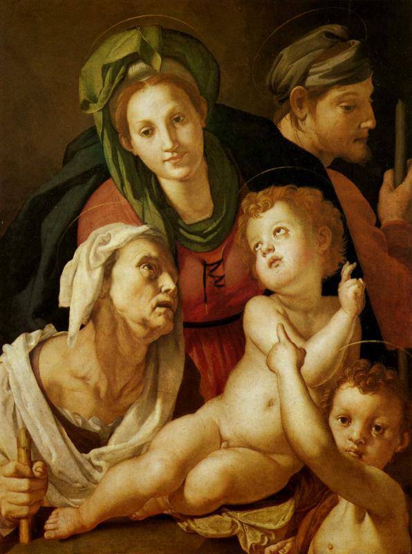 The Holy Family by Jacopo Pontormo — hand-painted cultural oil painting reproduction on canvas