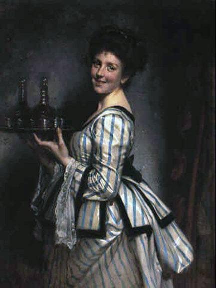 The hostess by Léon Bazile Perrault — hand-painted portrait oil painting reproduction on canvas