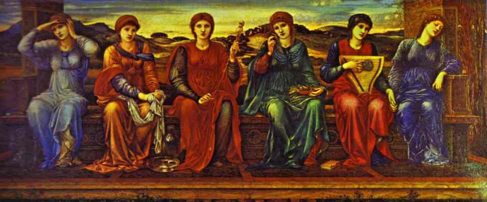 The Hours by Edward Burne-Jones, hand-painted cultural oil painting reproduction on canvas