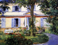 The House at Rueil by Edouard Manet — hand-painted architectural oil painting reproduction on canvas