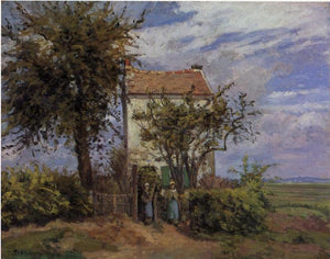 The House in the Fields, Rueil - Camille Pissarro