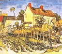 The House of Pere Eloi by Vincent van Gogh — rural oil painting wall art, Post Impressionism