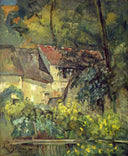 The House of Pere Lacroix in Auvers by Paul Cezanne — hand-painted landscape oil painting reproduction on canvas