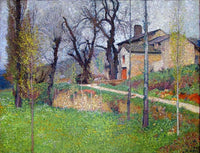 The House of Sabotier by Henri Martin — hand-painted architectural oil painting reproduction on canvas
