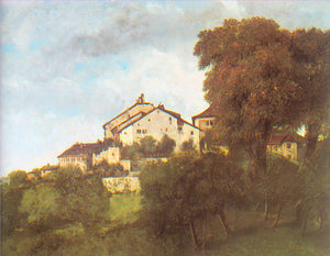 The Houses of the Chateau D'Ornans - Gustave Courbet