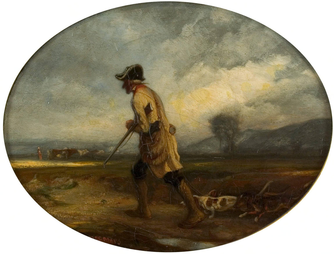 The Hunter by Alexandre-Gabriel Decamps — hand-painted landscape oil painting reproduction on canvas