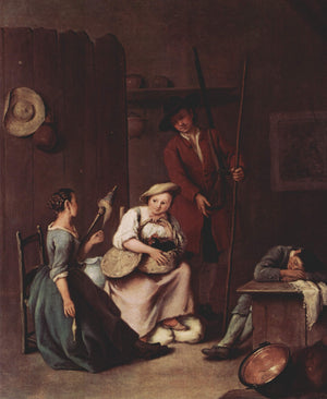 The hunters and the farmers - Pietro Longhi