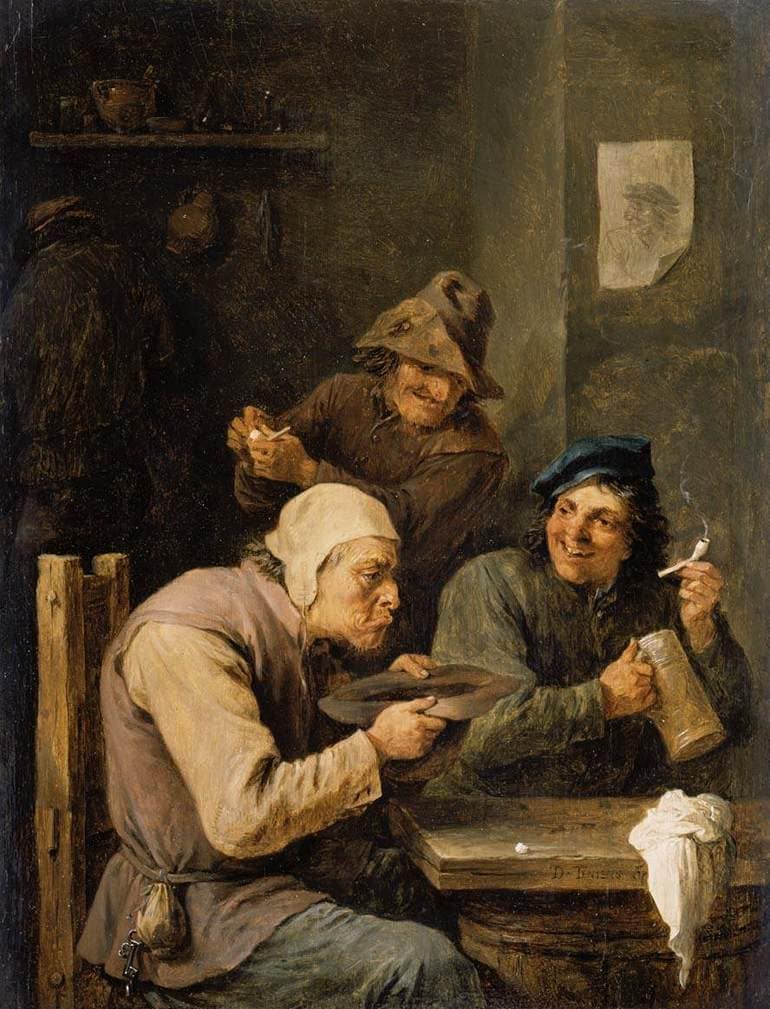 The Hustle Cap by David Teniers the Younger — hand-painted portrait oil painting reproduction on canvas