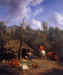 The Hut by Adriaen van de Velde — male oil painting wall art, Baroque