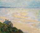 The Hut at Trouville, Low Tide by Claude Monet — sea oil painting wall art, Impressionism