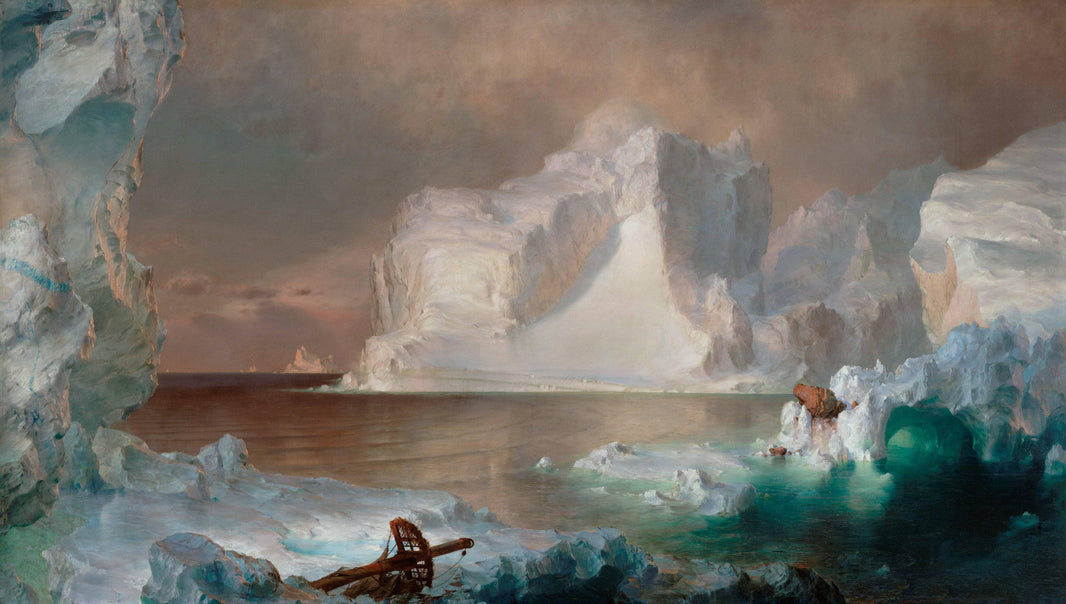 The Icebergs by Frederic Edwin Church — hand-painted eco oil painting reproduction on canvas