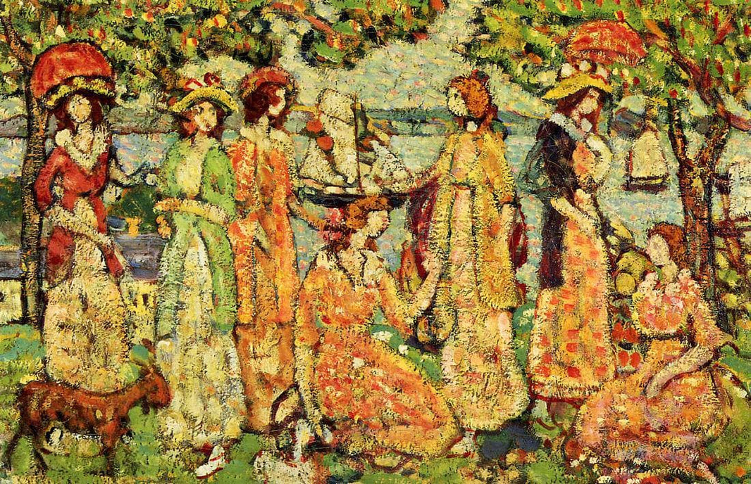 The Idlers by Maurice Prendergast — hand-painted cultural oil painting reproduction on canvas
