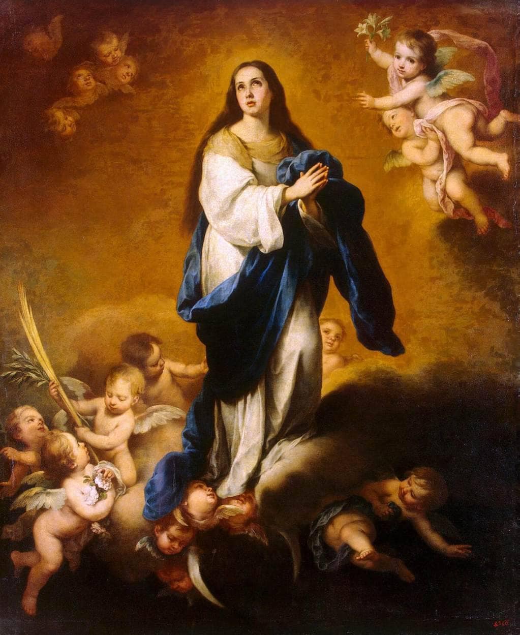 The Immaculate Conception (oil on canvas) by Bartolome Esteban Murillo — hand-painted cultural oil painting reproduction on canvas