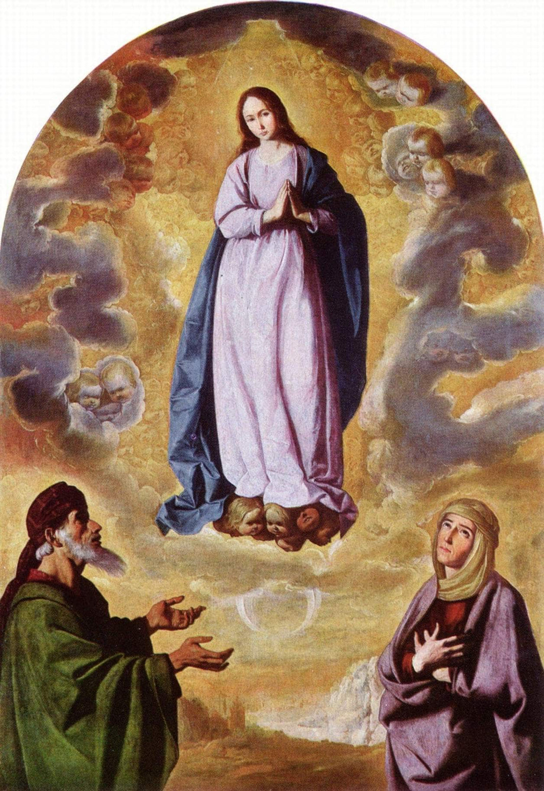 The Immaculate Conception with Saint Joachim and Saint Anne by Francisco de Zurbaran — hand-painted cultural oil painting reproduction on canvas