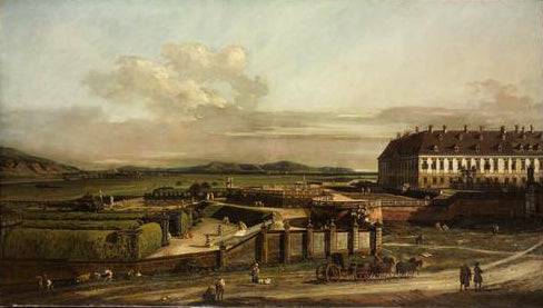 The imperial summer residence, courtyard, view from north - Bernardo Bellotto