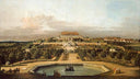 The imperial summer residence, garden by Bernardo Bellotto — hand-painted architectural oil painting reproduction on canvas