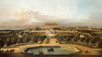 The imperial summer residence, garden by Bernardo Bellotto — hand-painted architectural oil painting reproduction on canvas