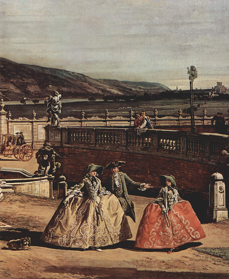 The imperial summer residence Schloss Hof, courtyard (detail) - Bernardo Bellotto