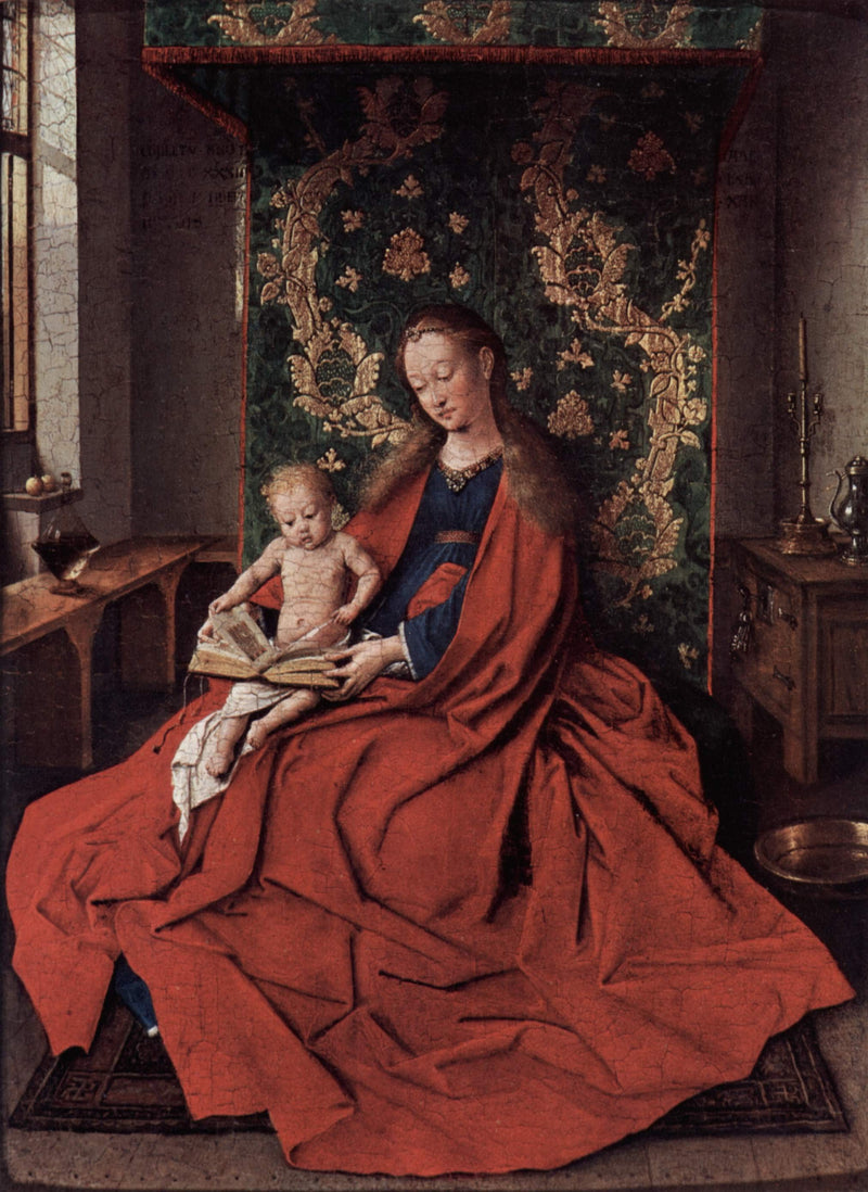 The Ince Hall Madonna (The Virgin and Child Reading) on gallery wrap