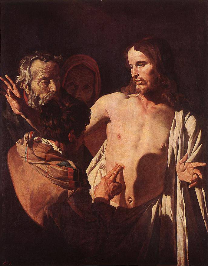 The Incredulity of St. Thomas - Matthias Stom