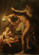 The Infant Hercules Strangling Serpents in His Cradle by Pompeo Batoni — hand-painted cultural oil painting reproduction on canvas