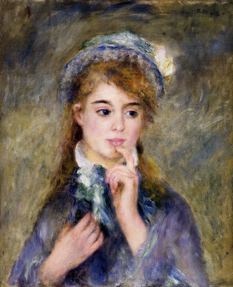 The Ingenue by Pierre-Auguste Renoir — hand-painted portrait oil painting reproduction on canvas
