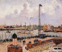 The Inner Harbor, Havre by Camille Pissarro — hand-painted landscape oil painting reproduction on canvas