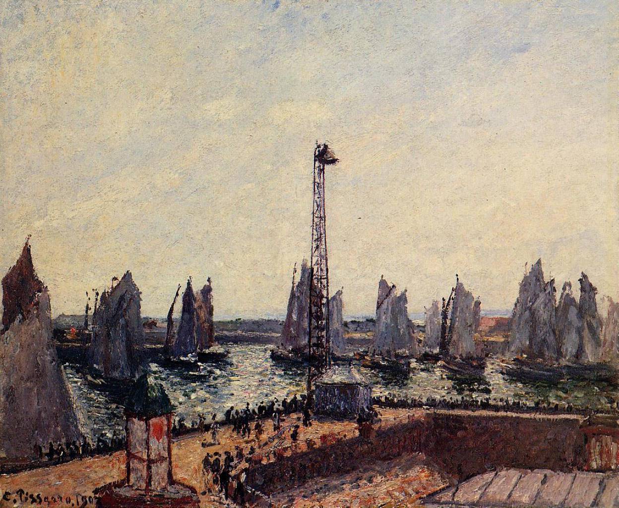 The Inner Port and Pilots Jetty, Havre - Camille Pissarro