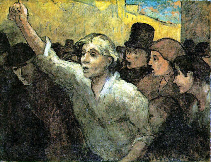 The Insurrection by Honore Daumier — hand-painted cultural oil painting reproduction on canvas