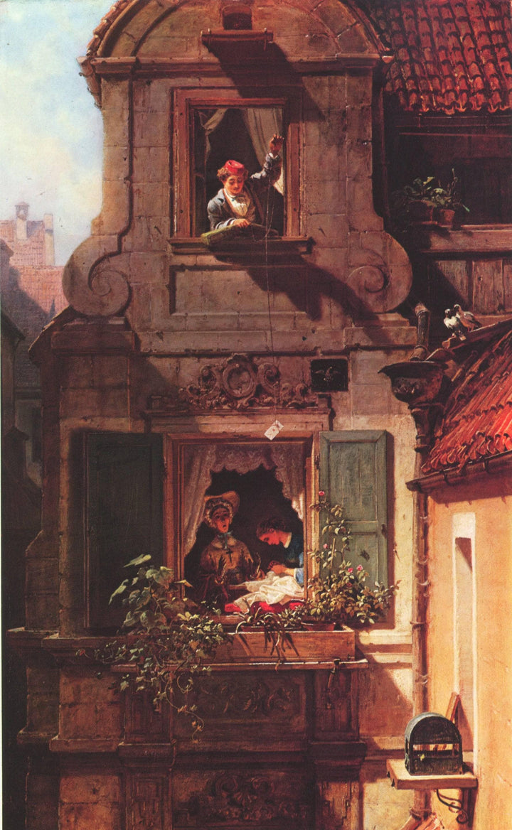 The Intercepted Love Letter by Carl Spitzweg — hand-painted animal oil painting reproduction on canvas