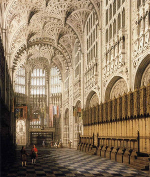 The Interior of Henry VII Chapel in Westminster Abbey - Canaletto