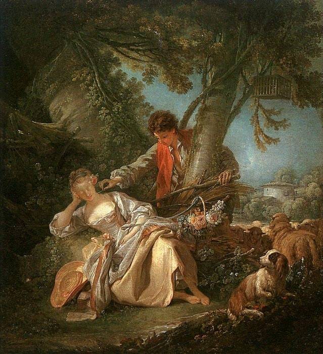 The interrupted sleep - Francois Boucher