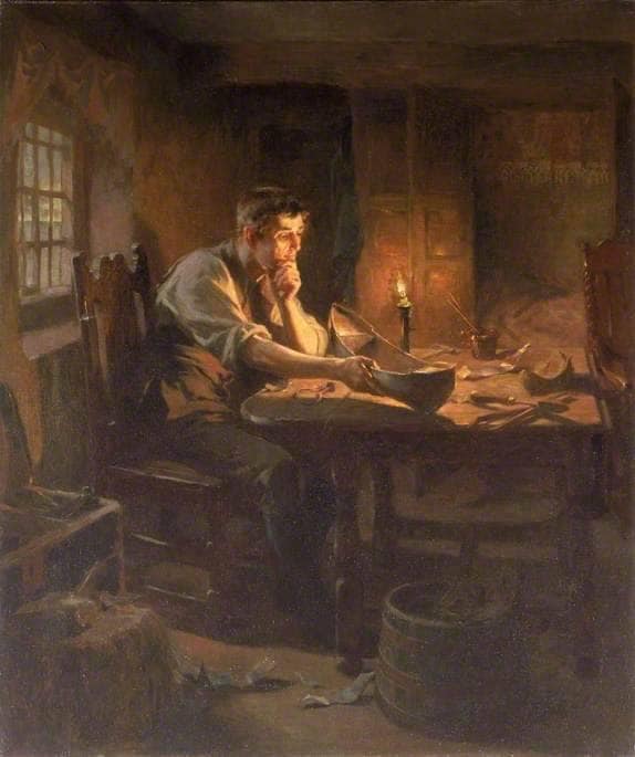 The Invention of the Lifeboat by Ralph Hedley — hand-painted portrait oil painting reproduction on canvas