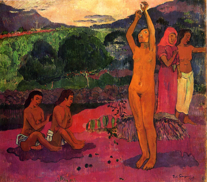 The Invocation by Paul Gauguin — hand-painted abstract oil painting reproduction on canvas