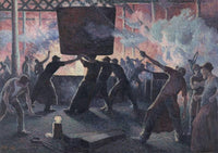 The Iron Foundry by Maximilien Luce — hand-painted abstract oil painting reproduction on canvas