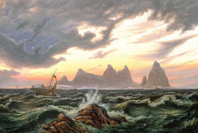 The Island Trænen in Nordland by Knud Baade — oil painting reproduction
