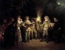 The Italian Comedy by Antoine Watteau — hand-painted portrait oil painting reproduction on canvas