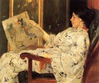 The Japanese Print by William Merritt Chase — hand-painted portrait oil painting reproduction on canvas