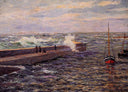 The Jetty at Pontivy by Maxime Maufra — ships oil painting wall art, Post Impressionism