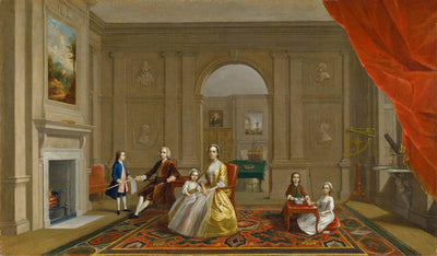 The John Bacon Family in hallway