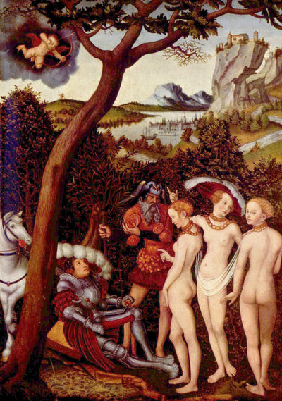 The Judgement of Paris by Lucas Cranach the Elder — oil painting reproduction