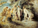 The Judgement of Paris by Peter Paul Rubens — group oil painting wall art, Baroque