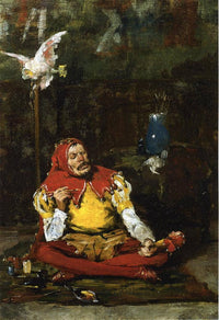 The King's Jester by William Merritt Chase — hand-painted portrait oil painting reproduction on canvas