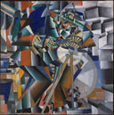 The Knife Grinder by Kazimir Malevich — shapes oil painting wall art, Cubo Futurism