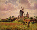 The Knocke Windmill, Belgium by Camille Pissarro — hand-painted cultural oil painting reproduction on canvas