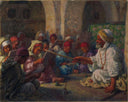 The Koranic school by Nasreddine Dinet — hand-painted portrait oil painting reproduction on canvas