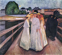 The Ladies on the Bridge by Edvard Munch — hand-painted portrait oil painting reproduction on canvas